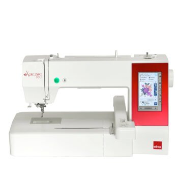 Brodeuse électronique avec écran tactile couleur, surface 200 × 280 mm & 160 motifs intégrés